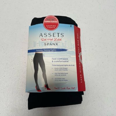 NEW Assets By Spanx Red Hot Label Shaping Panty Tights Size 2